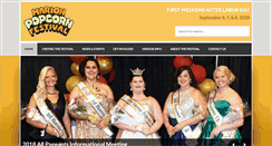 Desktop Screenshot of popcornfestival.com