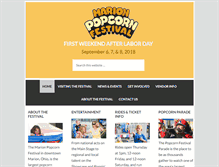 Tablet Screenshot of popcornfestival.com